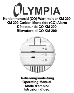 Manual Olympia KM 200 Carbon Monoxide Detector