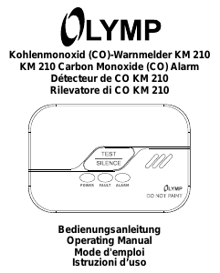 Handleiding Olympia KM 210 Koolmonoxidemelder