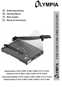Manual Olympia G 3115 Paper Cutter