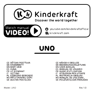 Instrukcja Kinderkraft Uno Leżaczek