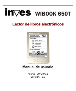 Manual de uso Inves Wibook 650T E-reader