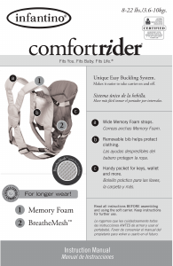 Manual Infantino Comfort Rider Baby Carrier