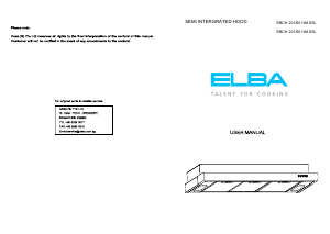 Manual Elba EBCH 201/60 HM SSL Cooker Hood