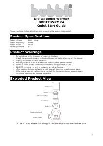 Handleiding Bubbli BBBTTLWRMRA Flessenwarmer