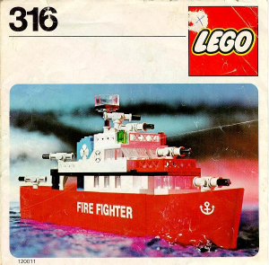 Handleiding Lego set 316 Boats Brandweerboot