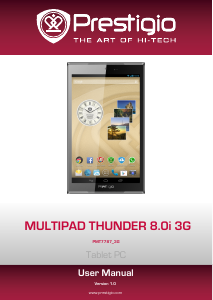 Manual Prestigio MultiPad Thunder 8.0i 3G Tablet