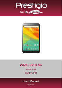 Handleiding Prestigio MultiPad Wize 3618 4G Tablet