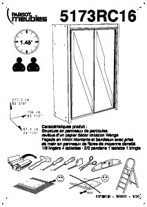 كتيب Parisot 5173RC16 خزانة ملابس