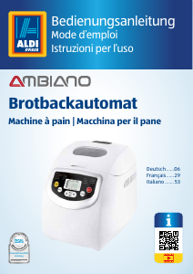 Manuale Ambiano BM8010 Macchina per il pane