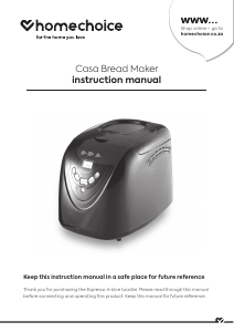 Manual Homechoice HCBM-01D Casa Bread Maker