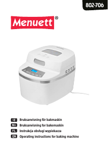 Handleiding Menuett 802-706 Broodbakmachine