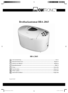 Instrukcja Clatronic BBA 2865 Automat do chleba