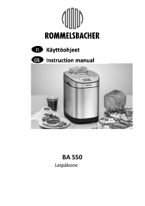 Käyttöohje Rommelsbacher BA 550 Leipäkone