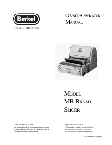 Manual Berkel MB Bread Slicer