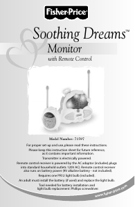 Manual Fisher-Price 71597 Soothing Dreams Baby Monitor
