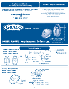 Manual Graco 2M20VIB Secure Coverage Baby Monitor