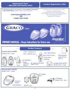 Manual Graco 2794 iMonitor Baby Monitor