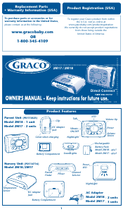 Manual Graco 2M18 Direct Connect Baby Monitor