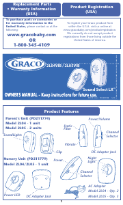 Manual Graco 2L04VIB Sound Select LX Baby Monitor