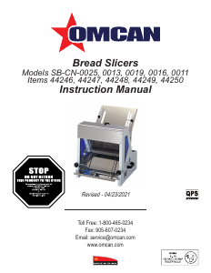 Manual Omcan SB-CN-0016 Bread Slicer