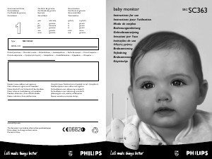 Manuale Philips SBC SC363 Baby monitor