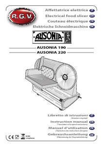 Manuale RGV Ausonia 190 Affettatrice