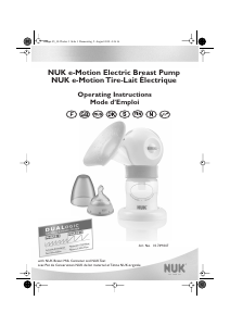 Mode d’emploi NUK e-MOTION Tire-lait
