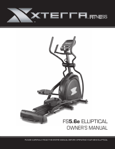 Handleiding XTERRA Fitness FS5.6e Crosstrainer