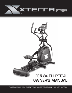 Manual XTERRA Fitness FS5.3e Cross Trainer