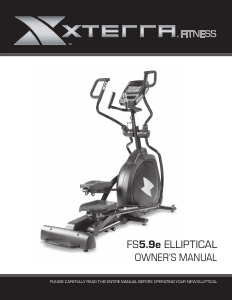 Handleiding XTERRA Fitness FS5.9e Crosstrainer