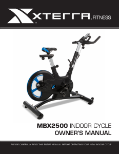 Manual XTERRA Fitness MBX2500 Exercise Bike