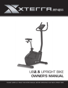 Manual XTERRA Fitness UB2.5 Exercise Bike