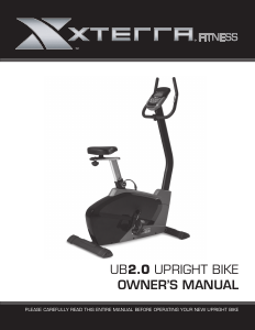 Manual XTERRA Fitness UB2.0 Exercise Bike