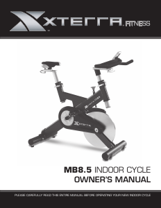 Manual XTERRA Fitness MB8.5 Exercise Bike