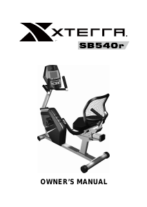 Handleiding XTERRA Fitness SB540r Hometrainer