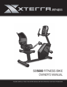 Manual XTERRA Fitness SB500 Exercise Bike