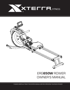 Manual XTERRA Fitness ERG650W Rowing Machine