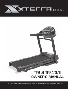 Manual XTERRA Fitness TR6.4 Treadmill