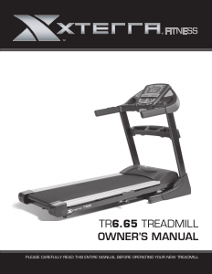 Manual XTERRA Fitness TR6.65 Treadmill