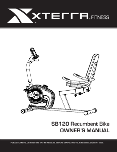 Manual XTERRA Fitness SB120 Exercise Bike