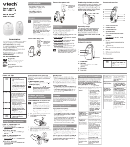 Manual Vtech DM111-2 Baby Monitor