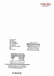 Mode d’emploi Singer 9111 Machine à coudre