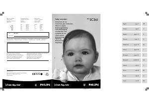 Manual Philips SBC SC361 Monitor de bebê