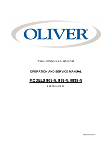 Manual Oliver 908-N Bread Slicer