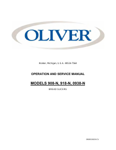 Handleiding Oliver 918-N Broodsnijmachine