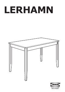 Handleiding IKEA LERHAMN (118x74) Eettafel