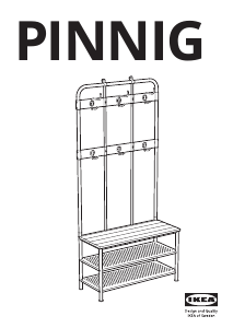 Brugsanvisning IKEA PINNIG Knagerække