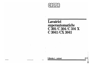 Manuale Castor C 301 Lavatrice