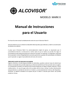 Manual de uso Alcovisor Mark X Alcoholímetro