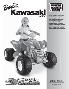 Manual Fisher-Price P5066 Kawasaki KFX Barbie Kids Car